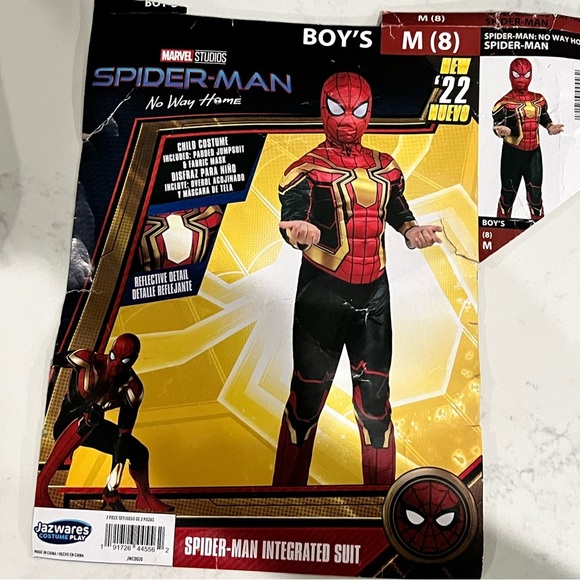 Marvel Spider-Man Integrated Suit Costume - Red, Black, Gold - Picture 4 of 7